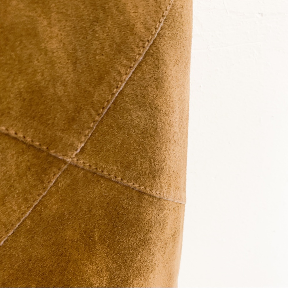 Liz Claiborne Suede Brown A-Line Skirt - Picture 8 of 10